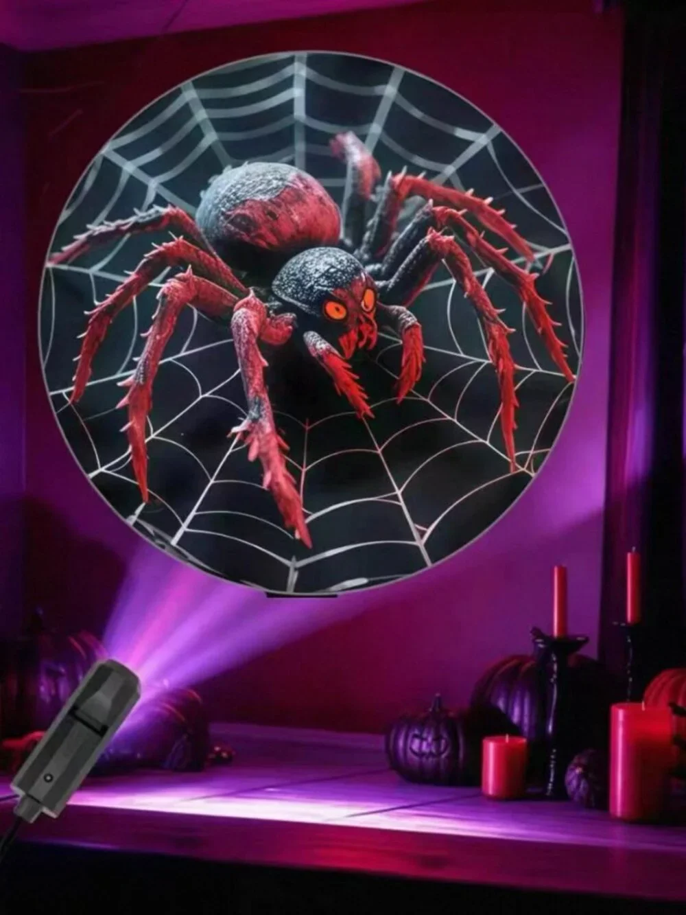 USB Halloween Projector Lamp 6 Patterns Ghost Skull Party Wall Decor Light